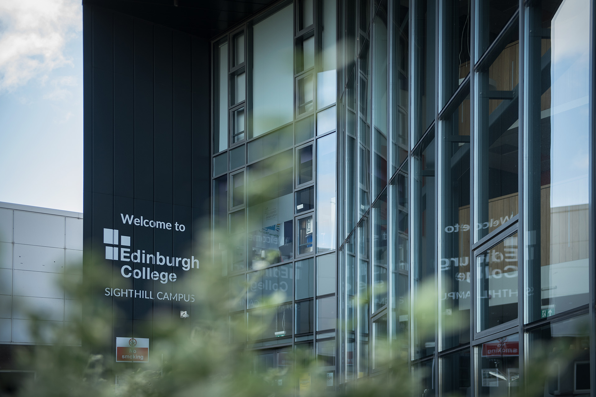 Entrance to Sighthill campus building