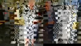 Julia Rey Tapia being presented with their award at Prize Giving.